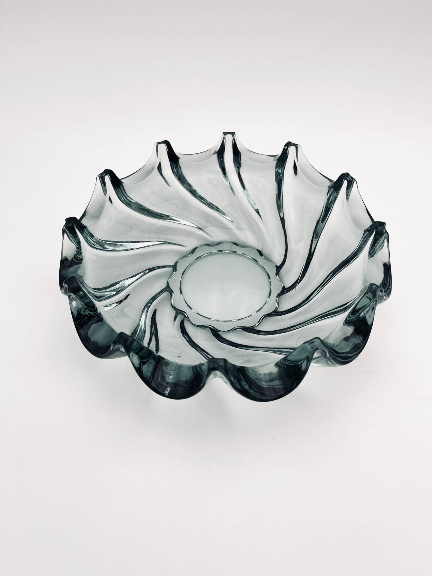 Coupe Tourbillon Smoked Glass - Art Deco - 27cm