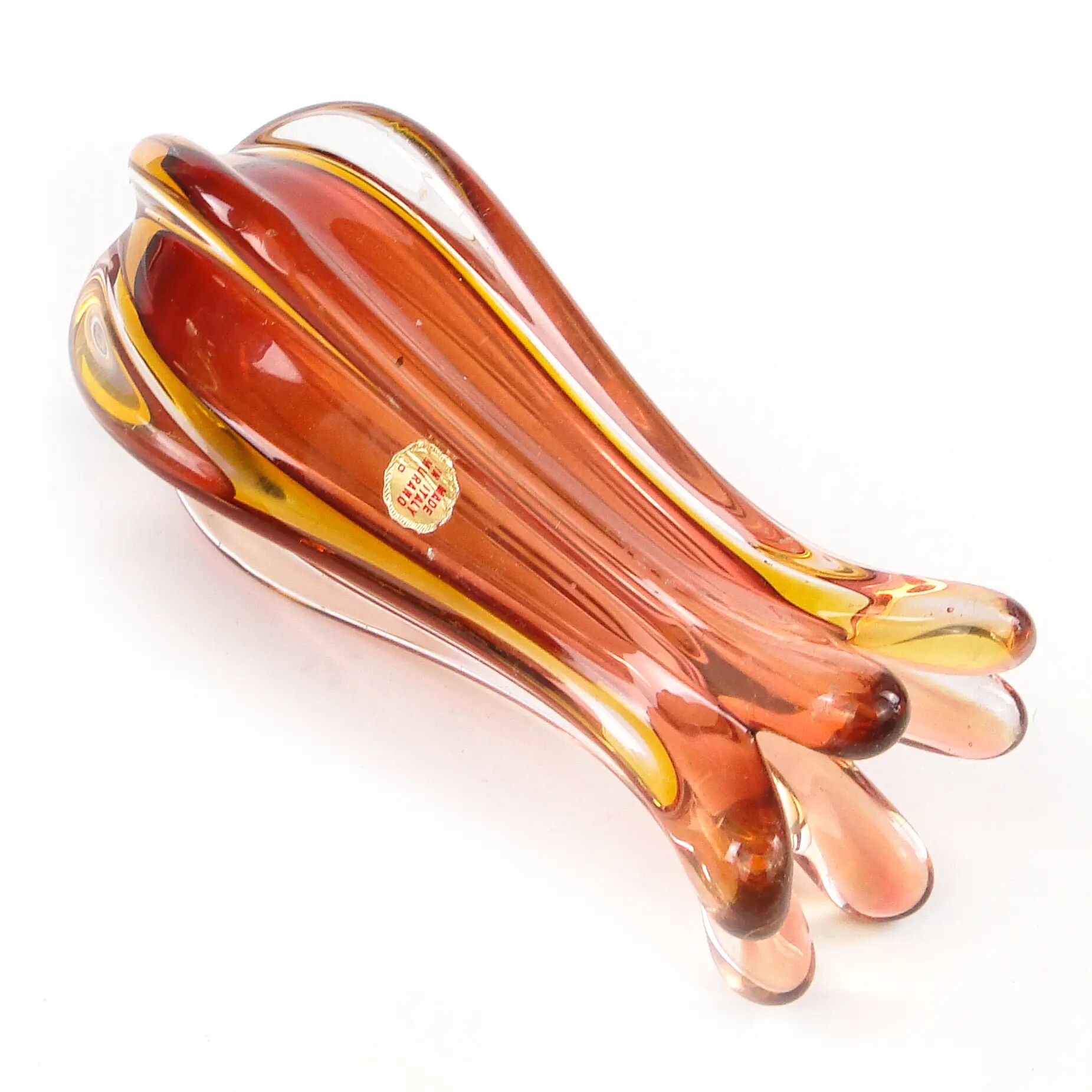 Murano vase, mid-century modern, glass, Italy, 1950s