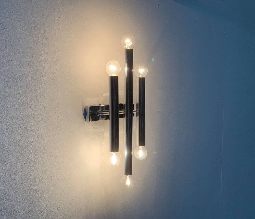 Chrome Wall Light Mid-Century Space Age
