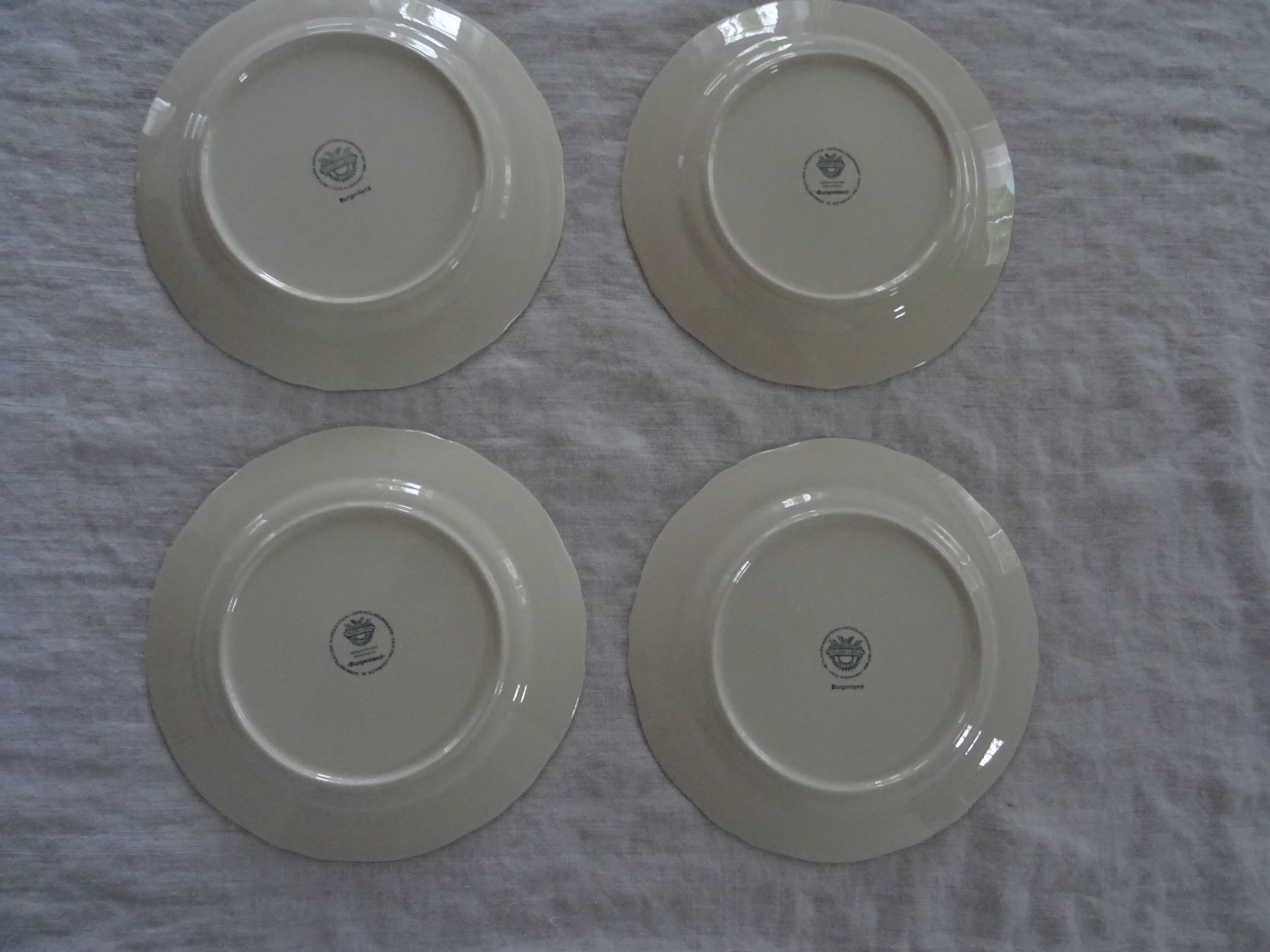 4 flat plates Villeroy and Boch Burgenland pink décor