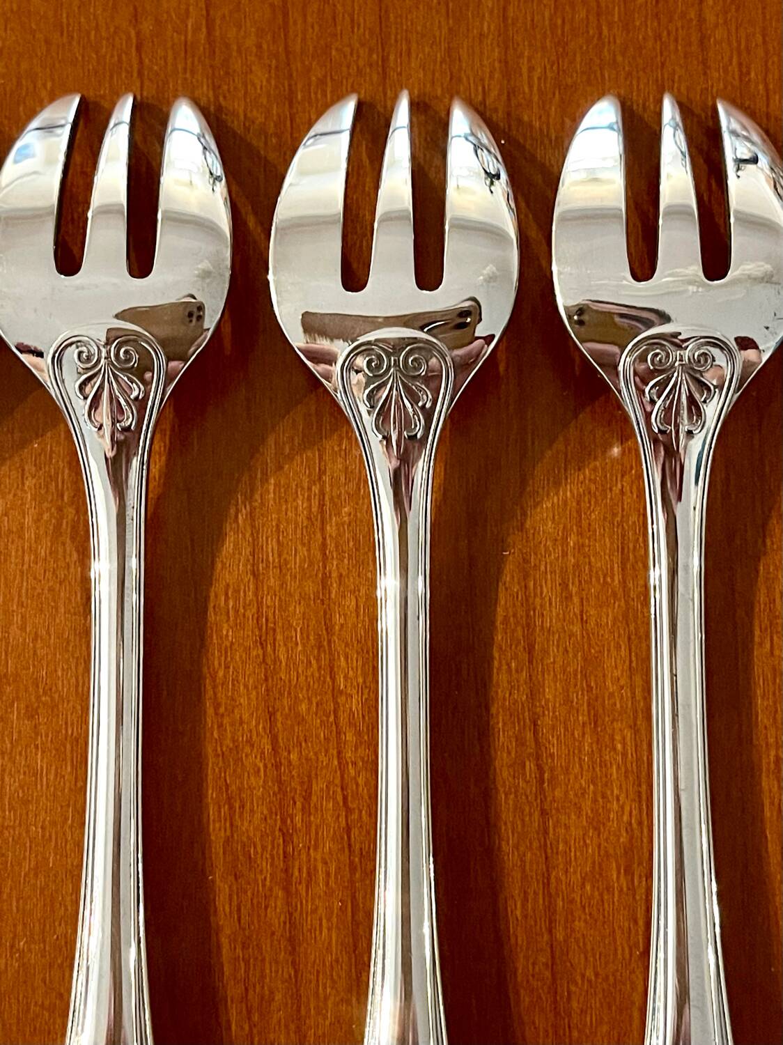 Christofle Malmaison 6 oyster forks new condition