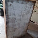 Old craft cabinet with drawers - in oak with blue bakelite front