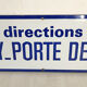 Metro plaque "Mairie d'Issy - Porte de la Chapelle"