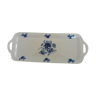 Plateau de présentation en porcelaine de Baudour bleu et blanc