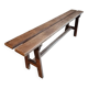 Oak bench, rustic wooden bench, France 1950s.