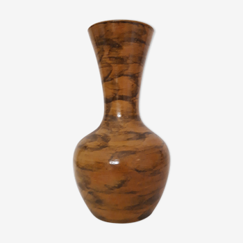 Vase céramique ocre