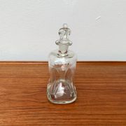 Danish Vintage Glass Kluk Kluk Bottle with Crown Glass Stopper from Holmegaard, 1970s