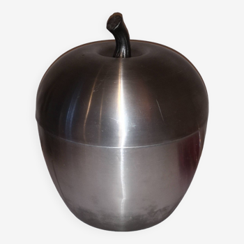 Vintage ice bucket made in Italy in phytomorphic aluminum apple shape