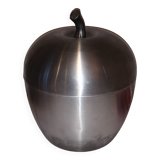 Seau à glace vintage made in italie en aluminium phytomorphe forme de pomme