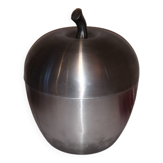 Vintage ice bucket made in Italy in phytomorphic aluminum apple shape