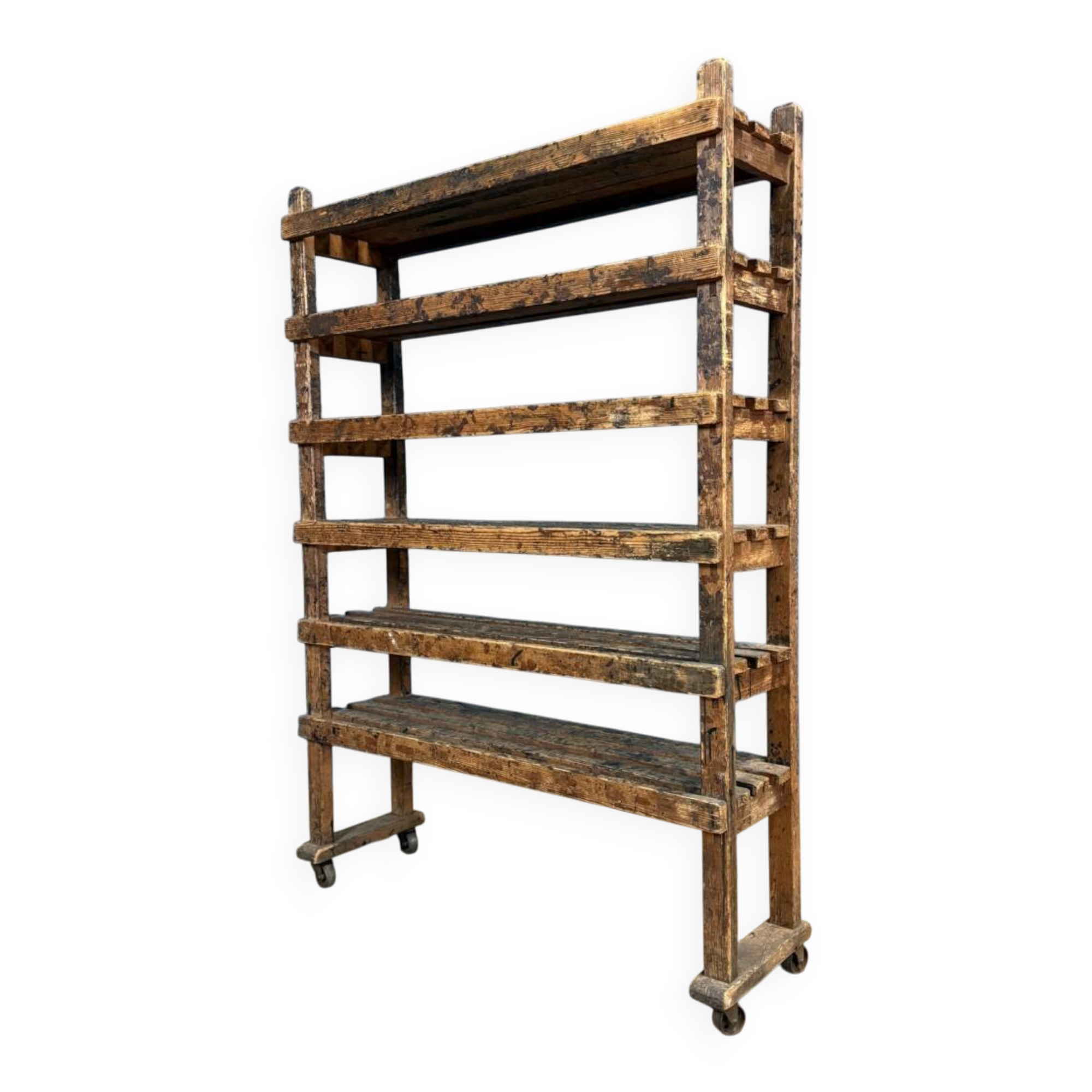 Old wooden shelf from a shoemaker.