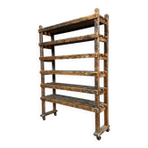 Ancien étagère en bois provenant d'un cordonnier