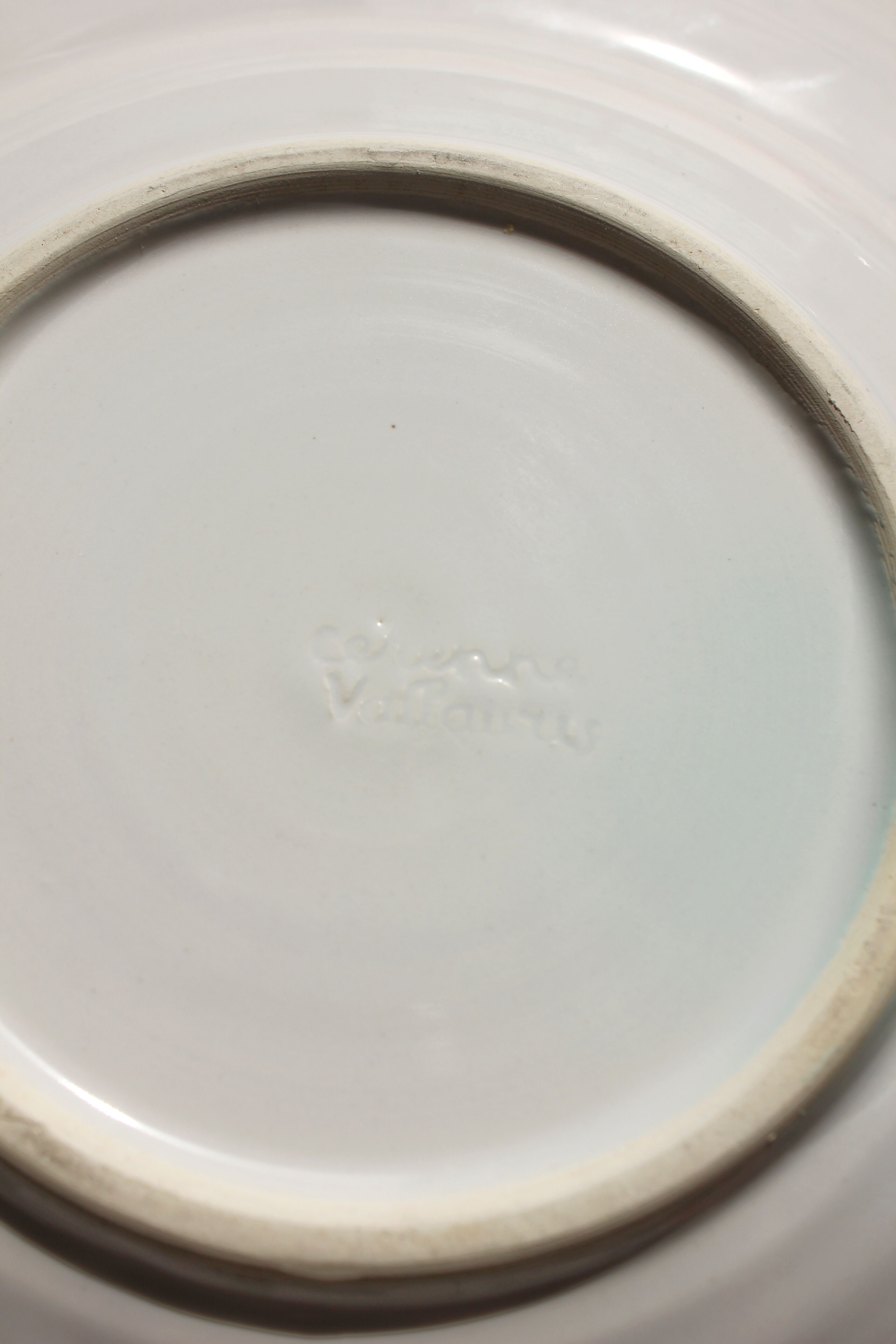 3 hollow white plates Cerenne Vallauris