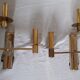 Pair of double brass wall lamps
