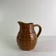 Large Saint-Clément vintage brown rope pitcher 1950