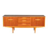 Retro Teak 1960s Long Mid Century Sideboard With Sliding Doors