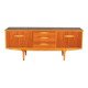 Retro Teak 1960s Long Mid Century Sideboard With Sliding Doors