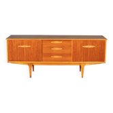 Retro Teak 1960s Long Mid Century Sideboard With Sliding Doors