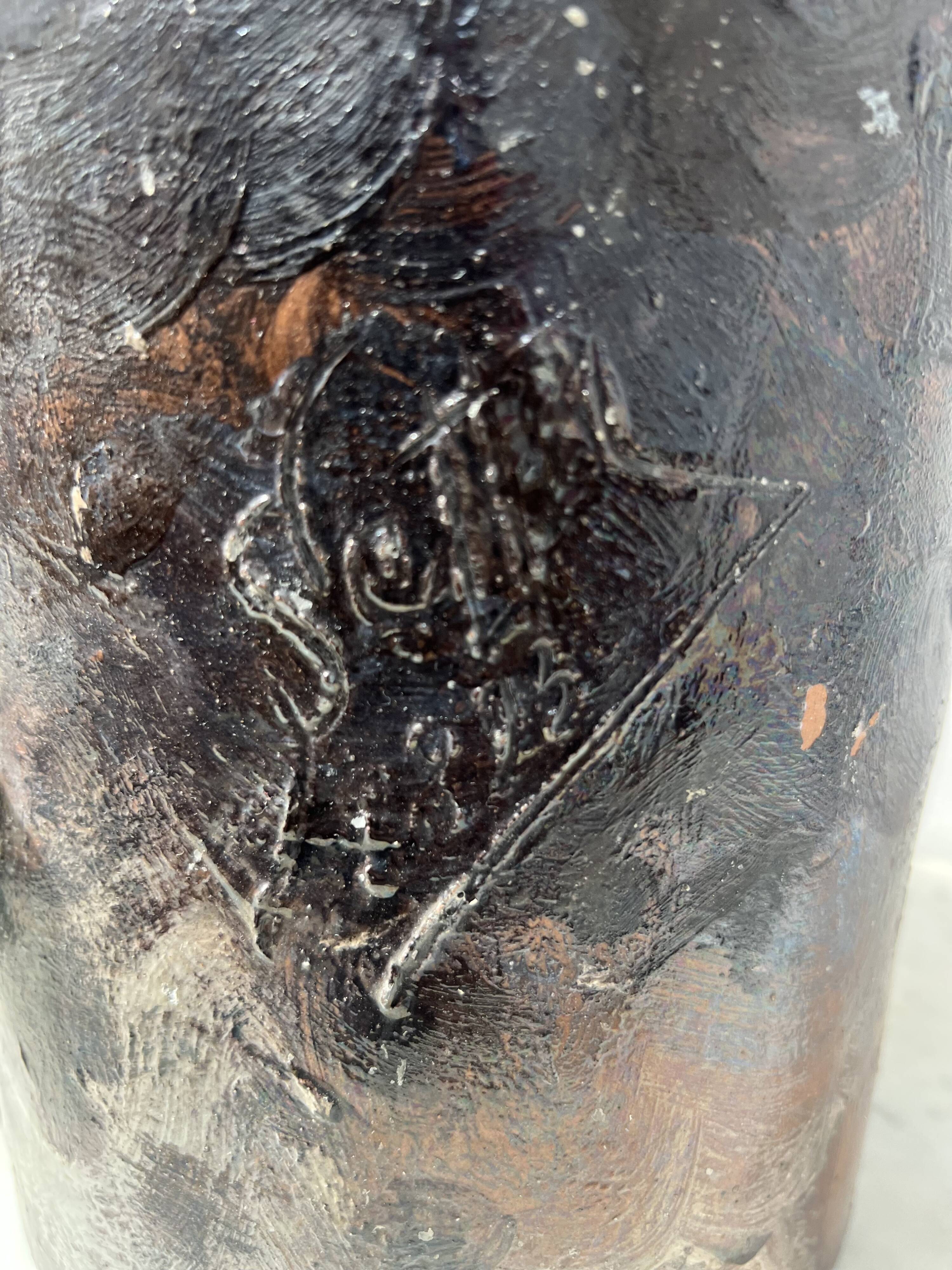 Pair of 20th century slip tube vases