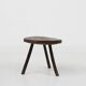 Sculptural rustic brutalist oak tripot stool, France ca. 1850