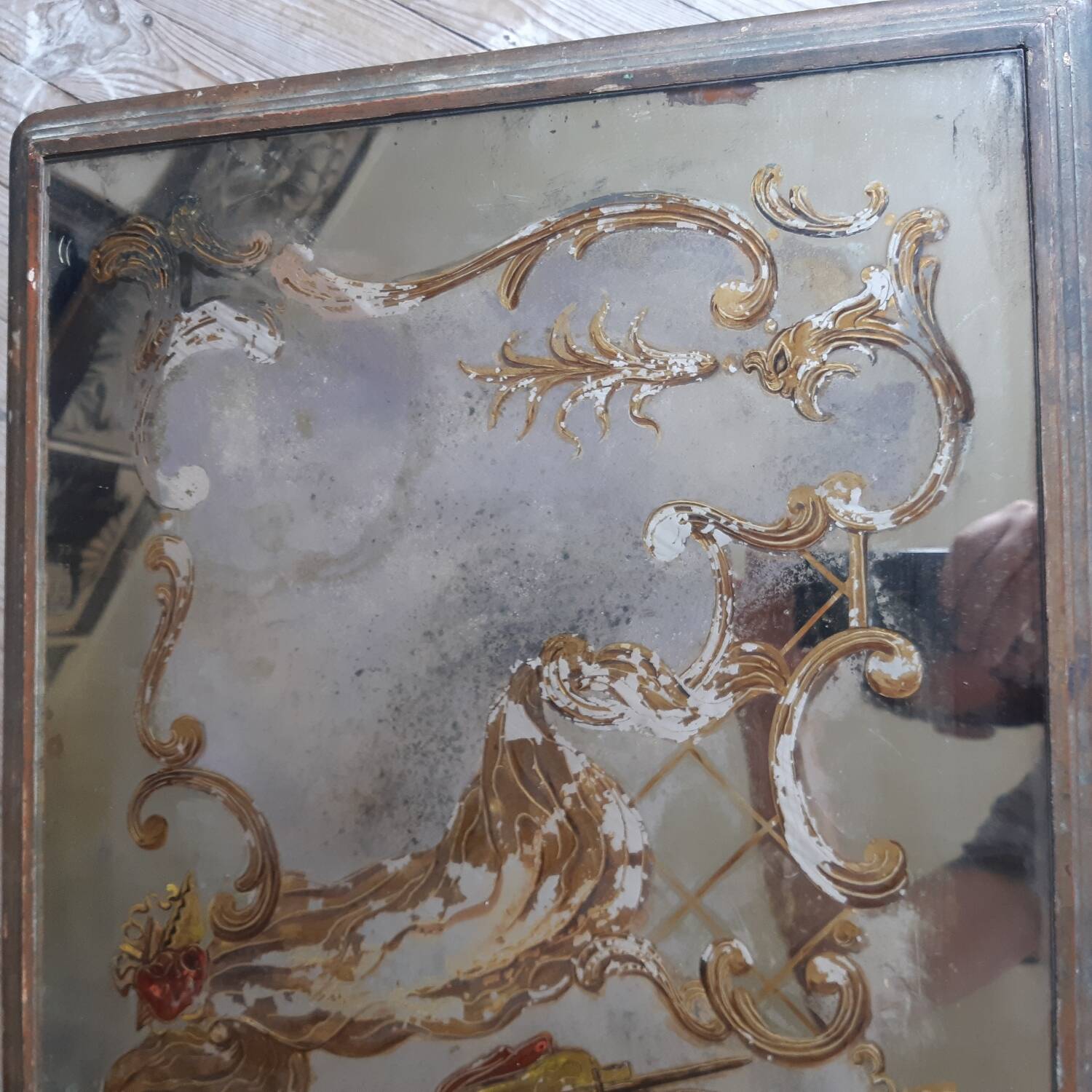 Églomisé glass coffee table