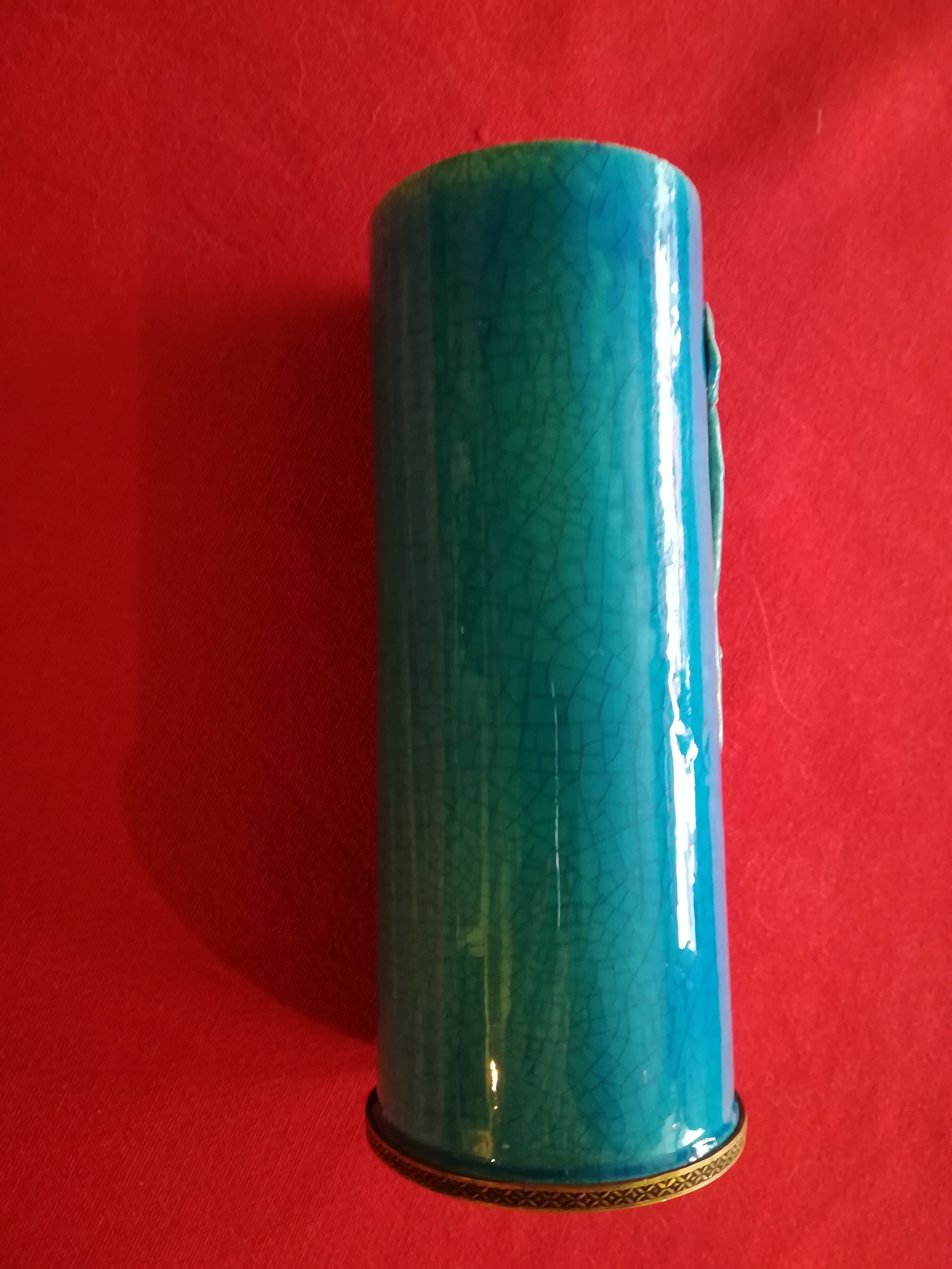 Blue ceramic vase