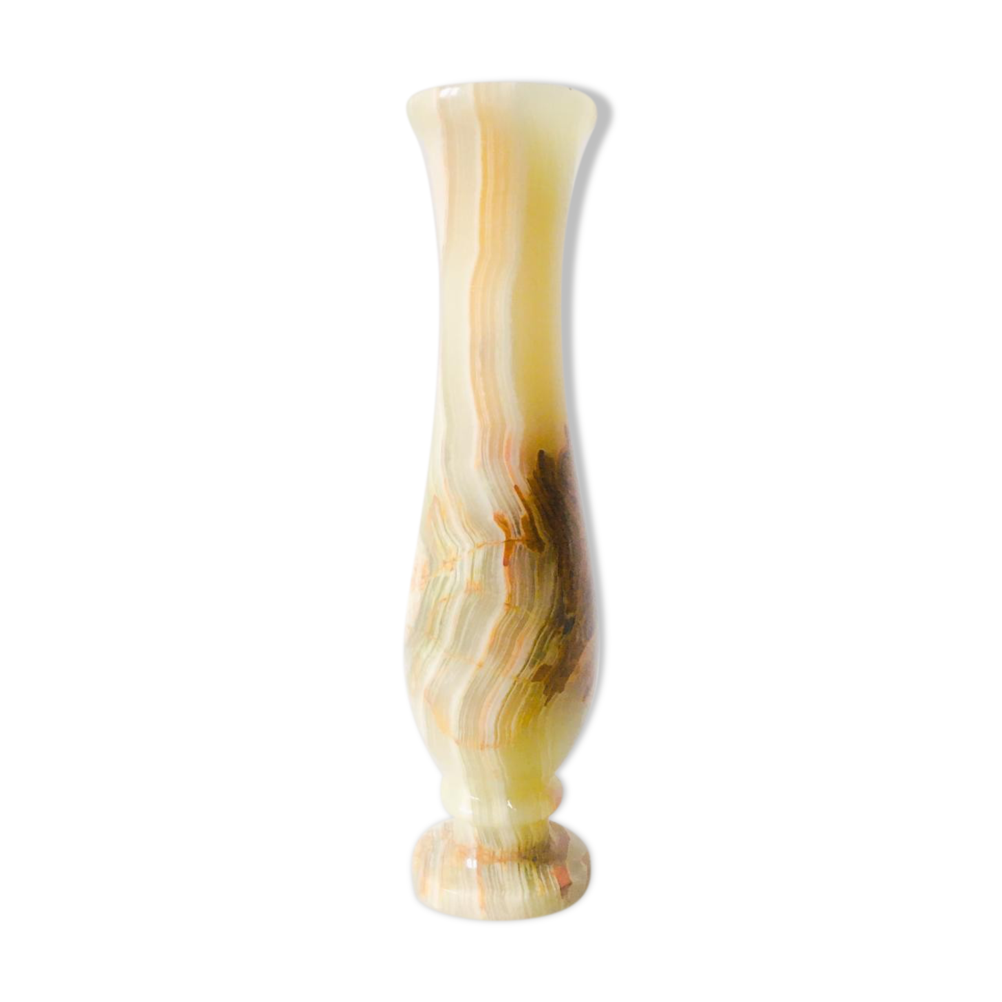 Superb vintage onyx vase