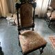 Historicist chair in ebonised and gilded wood