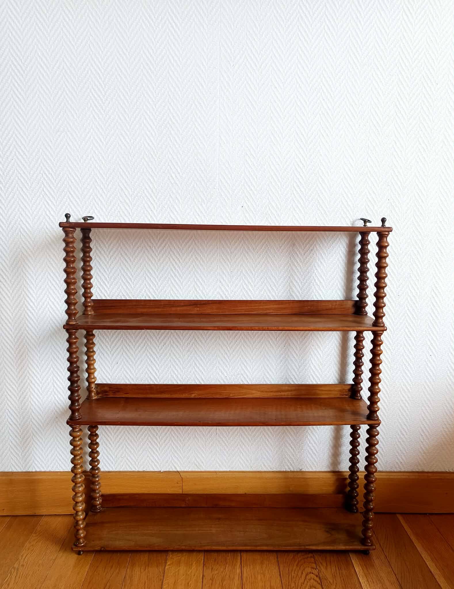 Napoleon III twisted column wall shelf