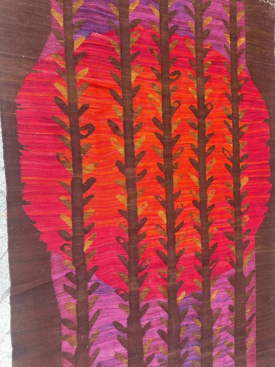 Vintage scandinavian rug from the 70s, hand-woven