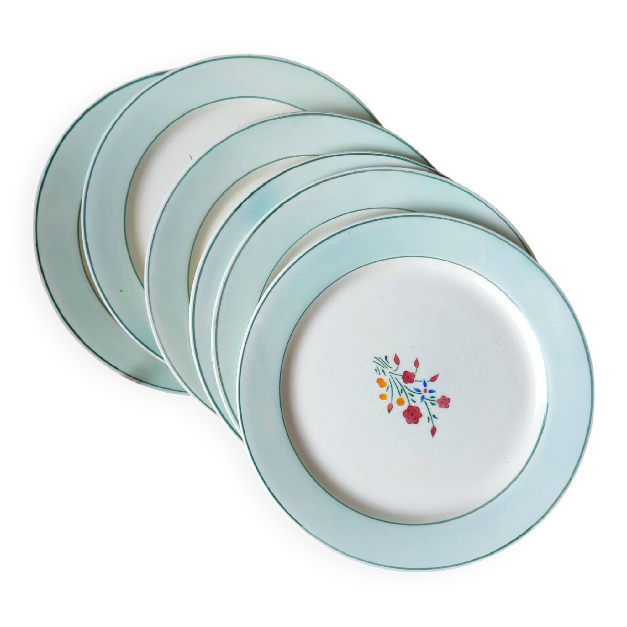 Set of 6 HBCM dessert plates, Marlaine model
