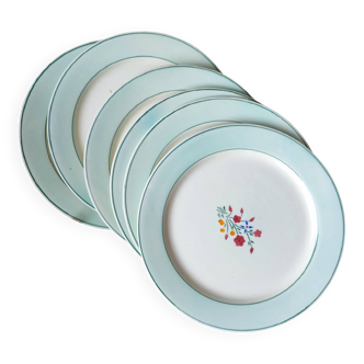 Lot de 6 assiettes dessert HBCM, modèle Marlaine