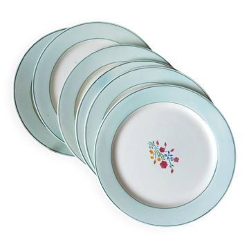 Lot de 6 assiettes dessert HBCM, modèle Marlaine