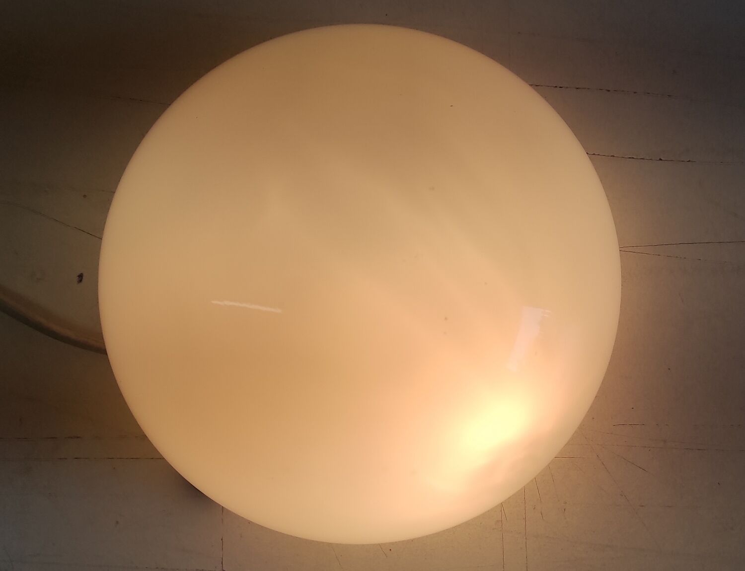 Ceiling light or globe wall light opaline diameter 15 cm - mid 20th century