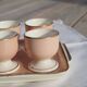 6 Egg cups on vintage Villeroy & Boch tray