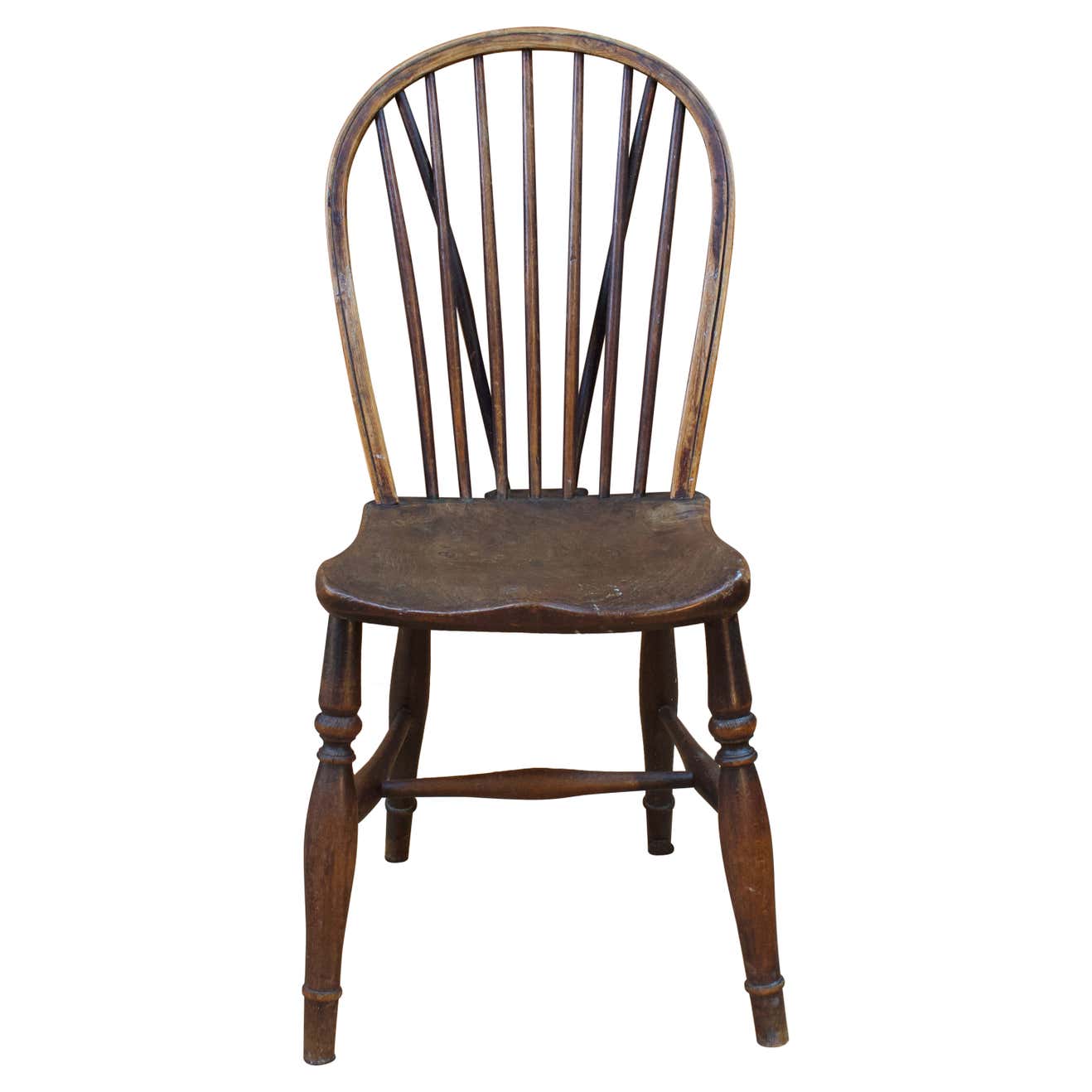 Windsor chair in solid wood, england, nineteenth century