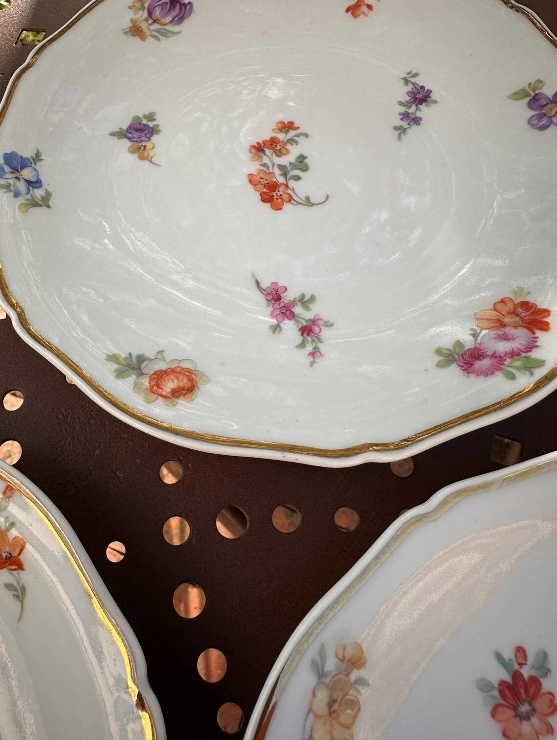 Set of 6 Dessert Plates in Limoges Porcelain - F. Legrand & Cie