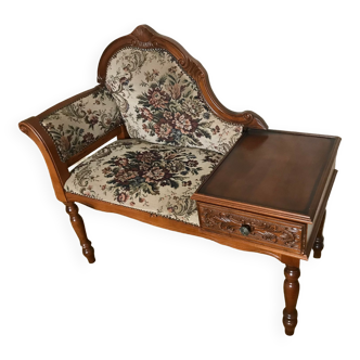 Vintage phone cabinet year 50 with seat