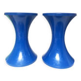 Tabourets "Tam Tam" stamp bleu, 1970