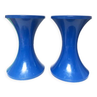 Stools "Tam Tam" blue stamp, 1970