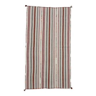 5x9 modern striped hemp rug, 148x269cm