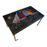 Mid century coffee table with tiles 1960's