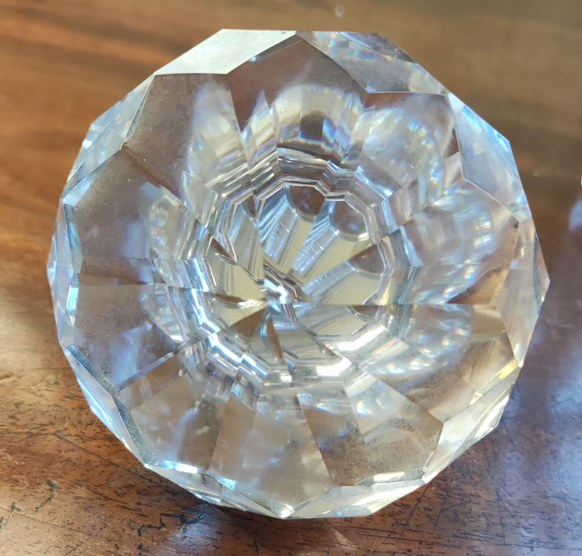 Carved crystal decanter 19th century