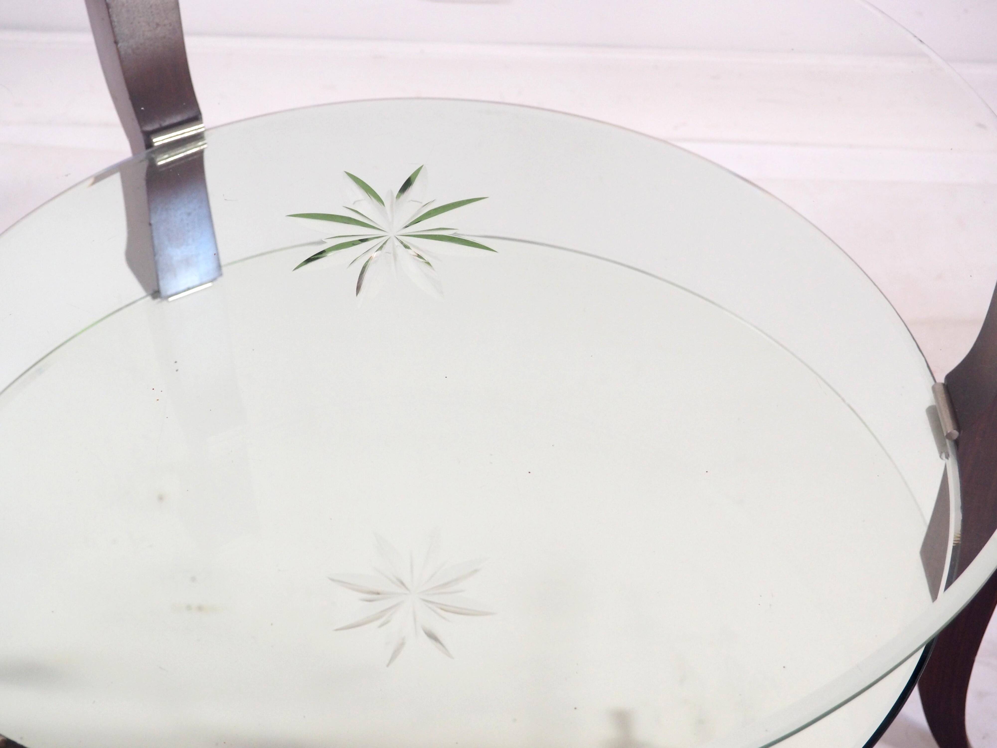 Art Deco glass and mirror table