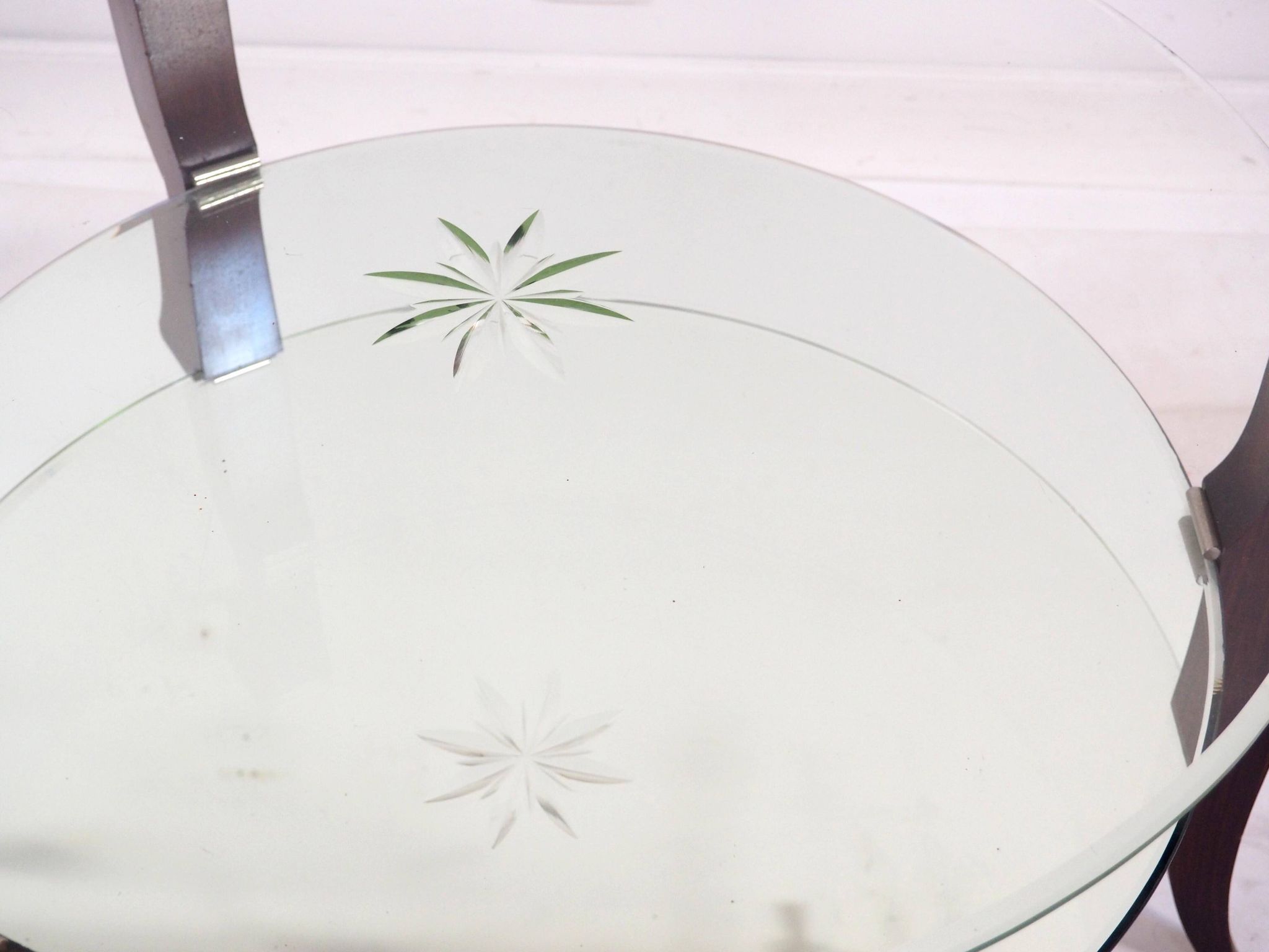 Art Deco glass and mirror table