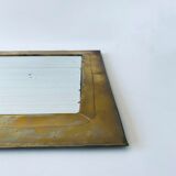 Old square mirror in gilded brass 32x32cm