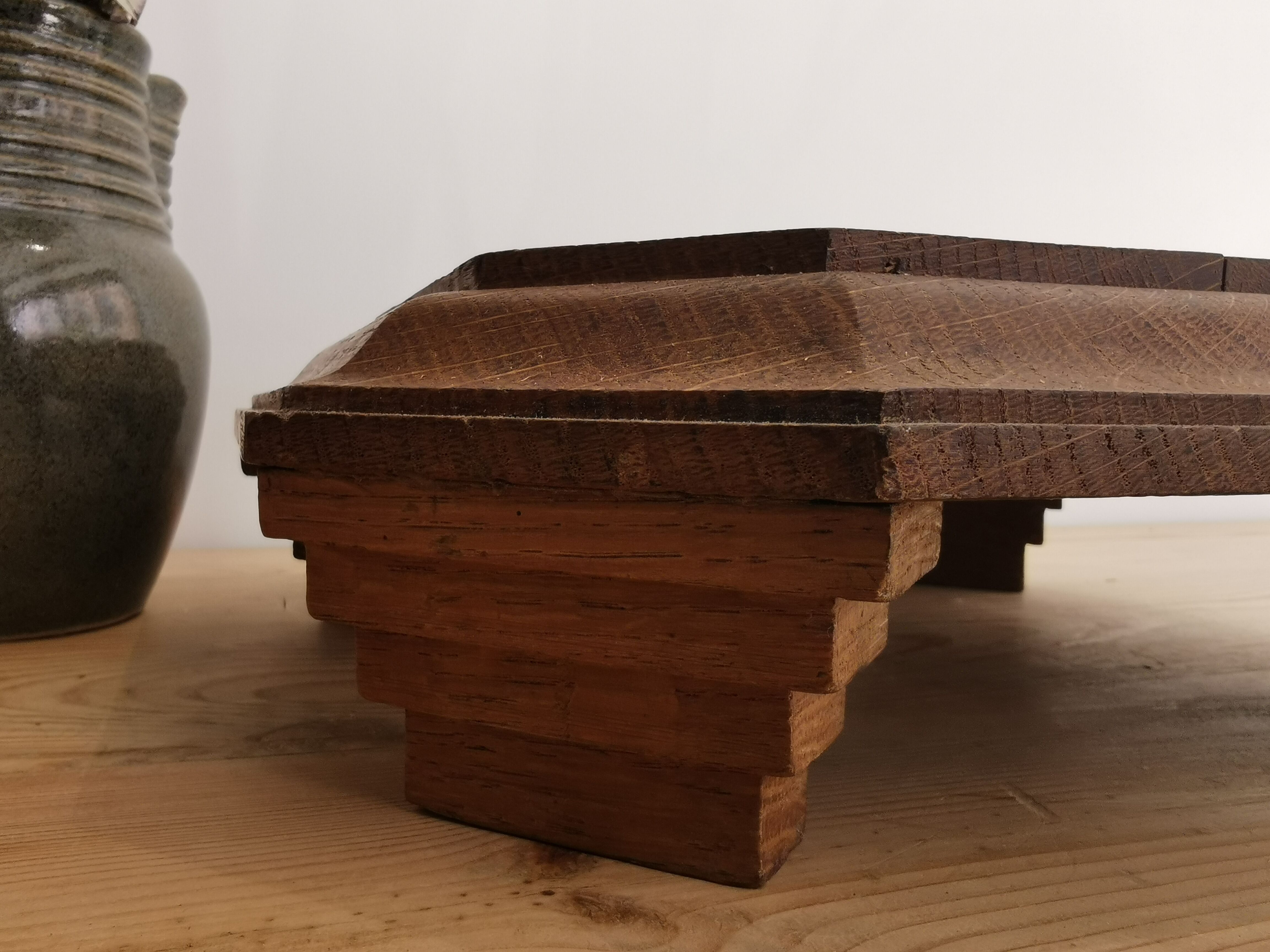 Mirror underside in solid wood art deco