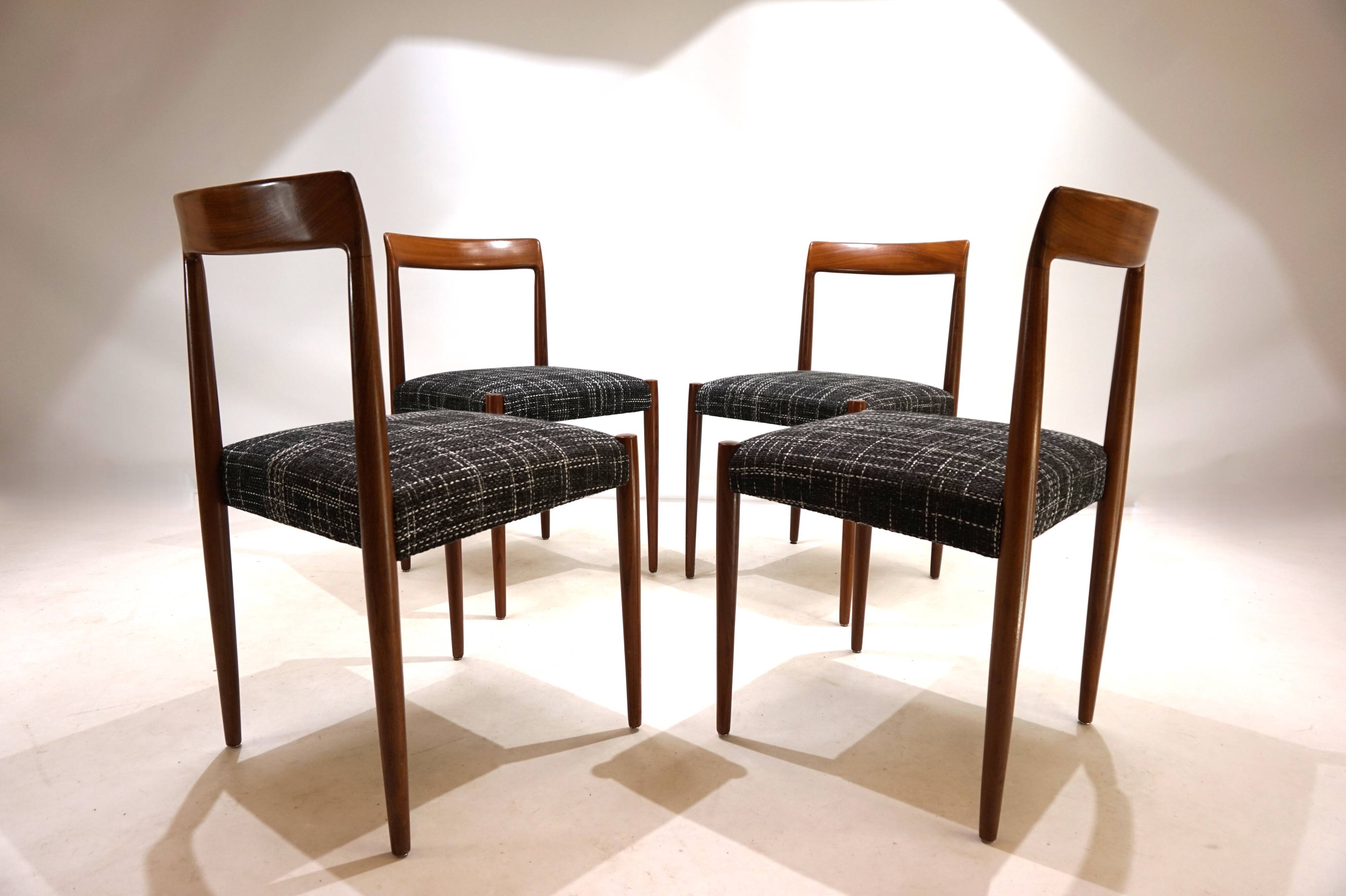 Lübke Teak Dining Chairs Set of 4, 1960