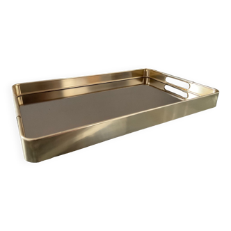 Vintage MB Italy tray in brass and mirror