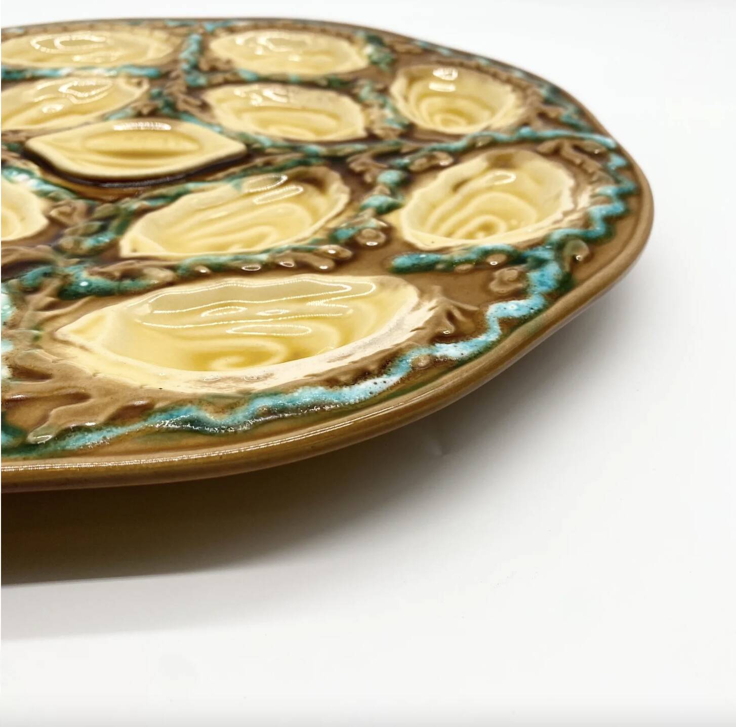 Large “Blue & Yellow” slip dish – 1950s